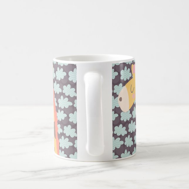 Giraffe und Wolken Kaffeetasse (Henkel)