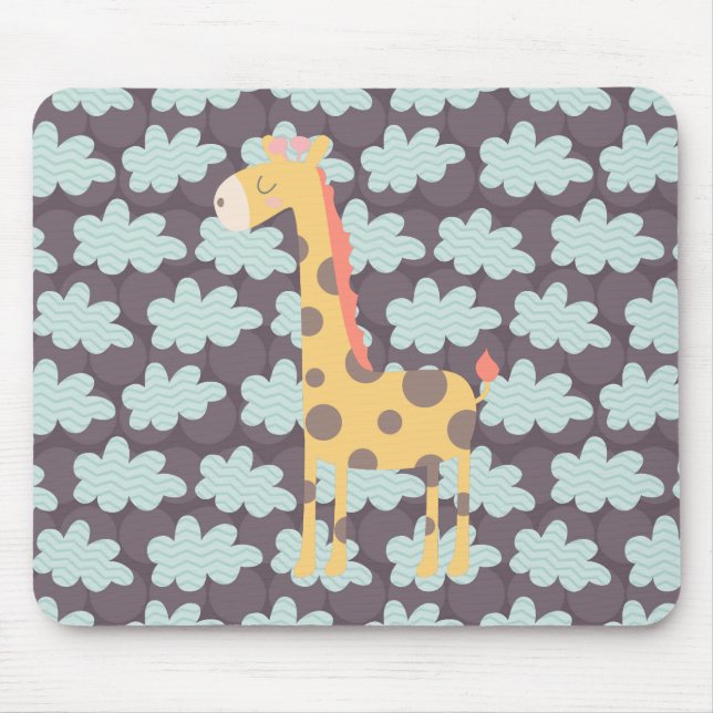 Giraffe und Wolken Mousepad (Vorne)