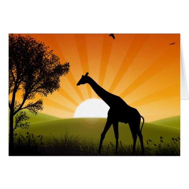 Giraffe unterwegs (Vorderseite (Horizontal))