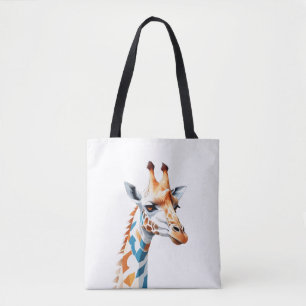 Giraffe Vector Art mit lebhaften Farben Tasche