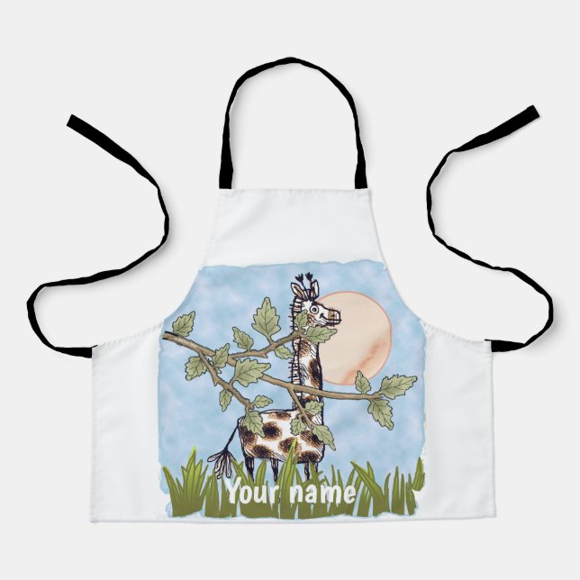 Giraffe versteckt sich  schürze (Vorderseite)