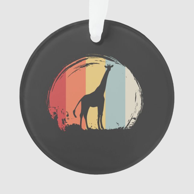 Giraffe Vintag Ornament (Vorderseite)