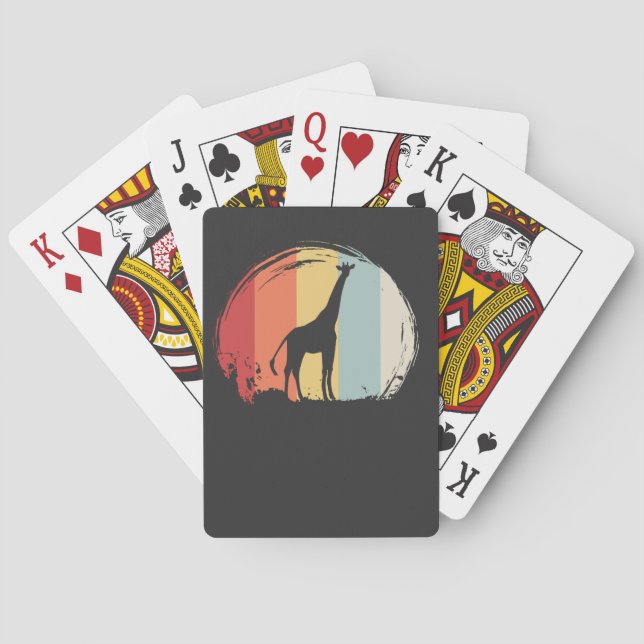 Giraffe Vintag Spielkarten (Rückseite)