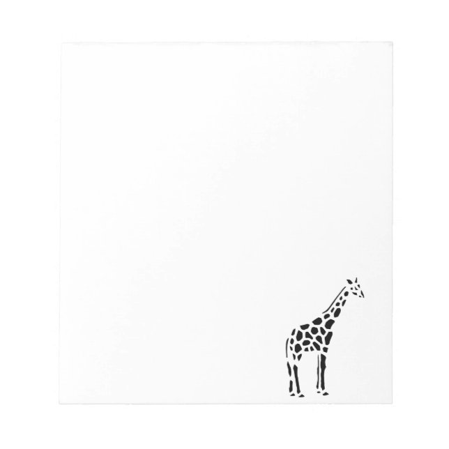 Giraffe Vintage Holzgravur Notizblock (Vorderseite)