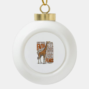 Giraffe Vintage Inspirations-Shirt-Design_1 Keramik Kugel-Ornament