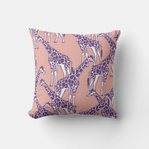 Giraffe Vintage Spots Safari Illustration Kissen