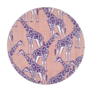 Giraffe Vintage Spots Safari Illustration Schneidebrett