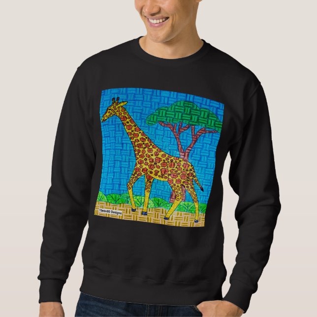 Giraffe (vivid) - Sweatshirt masculin (Devant)
