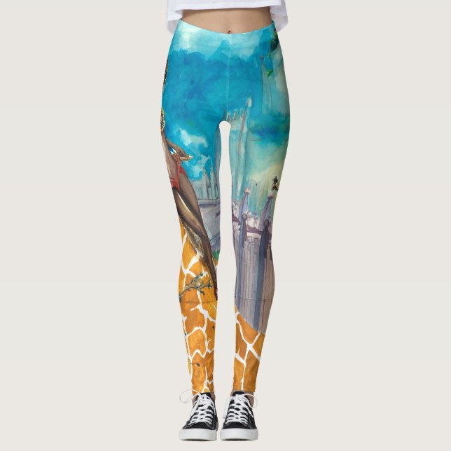 Giraffe (voll) leggings (Vorderseite)