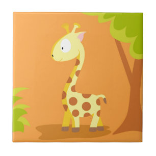 Giraffe von meinem Welttiere serie Fliese