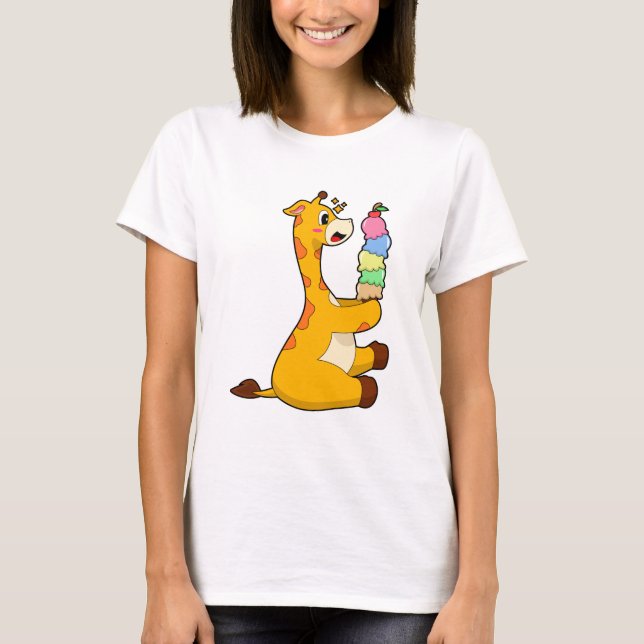 Giraffe Waffeleis T-Shirt (Vorderseite)