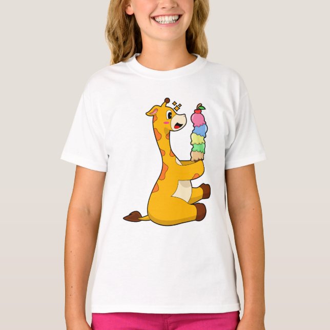 Giraffe Waffeleis T-Shirt (Vorderseite)