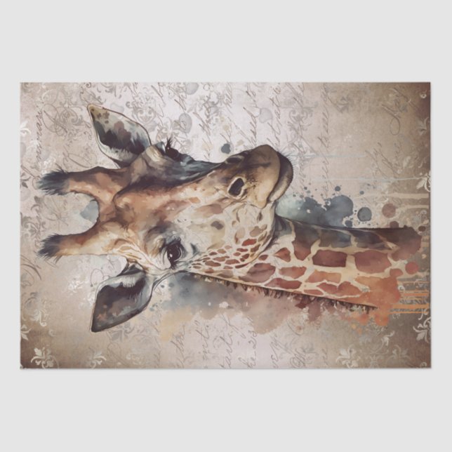 Giraffe Watercolor Seidenpapier (Vorderseite)