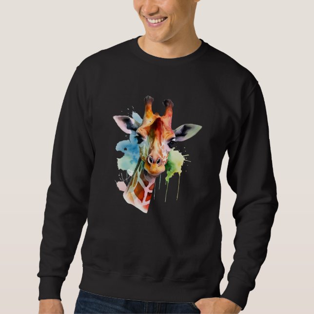 Giraffe Watercolor Sweatshirt (Vorderseite)