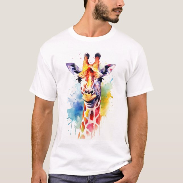 Giraffe Watercolor T-Shirt (Vorderseite)