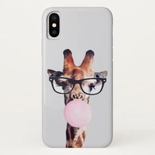 Giraffe Wear Brillen blasen rosa Kaugummi Case-Mate iPhone Hülle