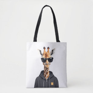 Giraffe Wearing Hoodie Funny Coole Tierart Tasche