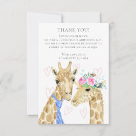 Giraffe Wedding Vielen Dank Dankeskarte