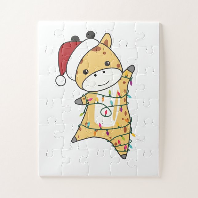 Giraffe Weihnachts-Giraffen Wintertiere (Vertikal)