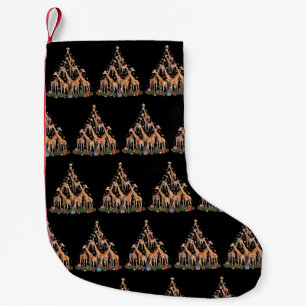 Giraffe-Weihnachtsbaum-Santa-Afrikanische-Wildtier Kleiner Weihnachtsstrumpf
