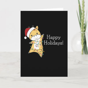 Giraffe WeihnachtsGiraffen Winter Animals Card Karte