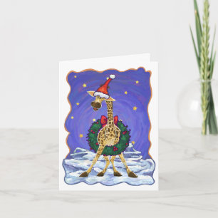 Giraffe Weihnachtskarte Feiertagskarte
