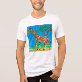 Giraffe (weiß) - Shirt für männliche Tri-Blend