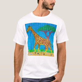 Giraffe (weiß) - T - Shirt für Männer