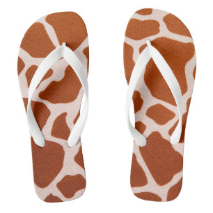 Giraffe-Wild-Print Flip Flops