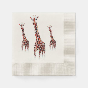 Giraffe Wildtiere Serviette