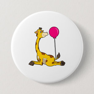 Giraffe with Balloon Button