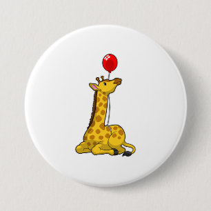 Giraffe with Balloon Button