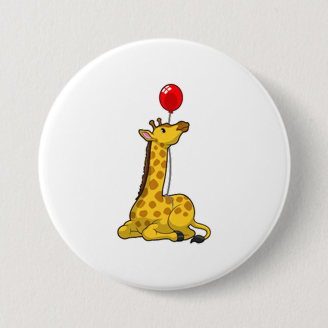 Giraffe with Balloon Button (Vorderseite)