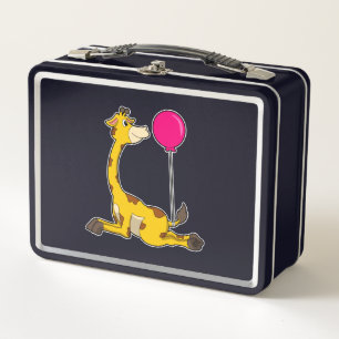 Giraffe with Balloon Metall Brotdose