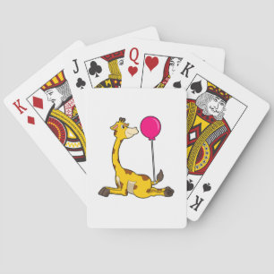 Giraffe with Balloon Spielkarten