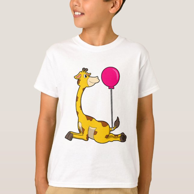 Giraffe with Balloon T-Shirt (Vorderseite)