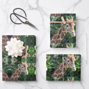 Giraffe Wrapping Paper Sheets Geschenkpapier Set