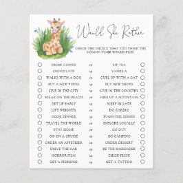 Giraffe / Würde sie eher Baby-Duschspiel