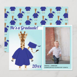 Giraffe Yellow Brown Abschluss Foto Ankündigung