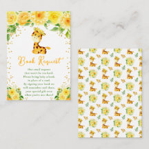 Giraffe Yellow Floral Baby Shooting Book Request