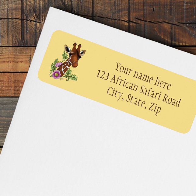 Giraffe Yellow Portrait-Blume Adresse (Von Creator hochgeladen)