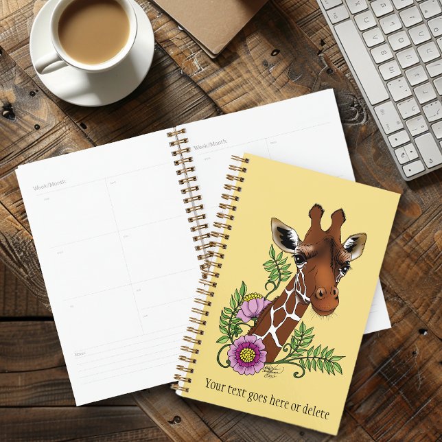 Giraffe Yellow Portrait-Blume Planer (Von Creator hochgeladen)