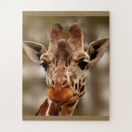 Giraffe Zoo Tierportrait Wildes Puzzle