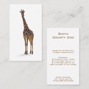 Giraffe Zoologin Business Card Visitenkarte