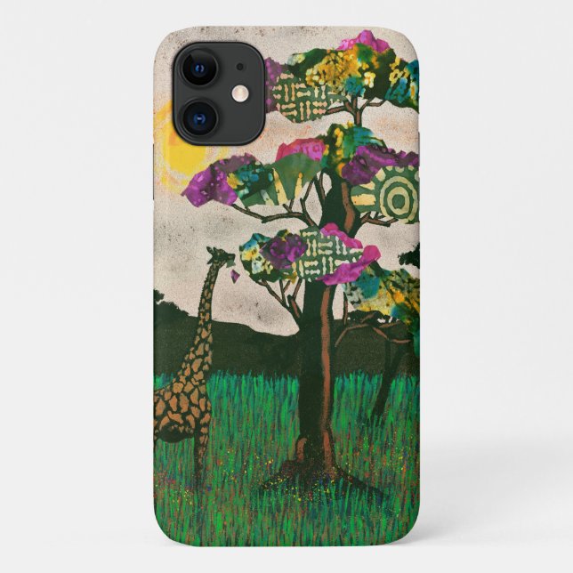 Giraffe zu den Flugzeug Afrikas Case-Mate iPhone Hülle (Rückseite)