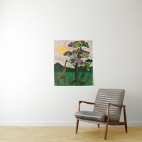 Giraffe zu den Flugzeug Afrikas