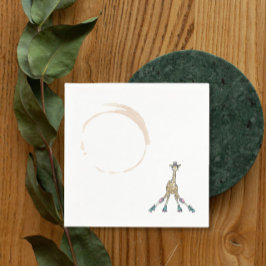 Giraffe zu Skaten für Babydusche Serviette