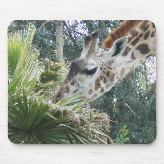 Giraffe zum Mittagessen Mousepad (Vorne)