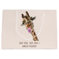 Giraffe Zunge raus und spielerischer Wink - Benutz