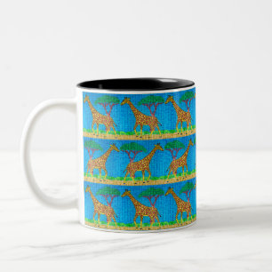 Giraffe - Zweifarben-Tasse Zweifarbige Tasse